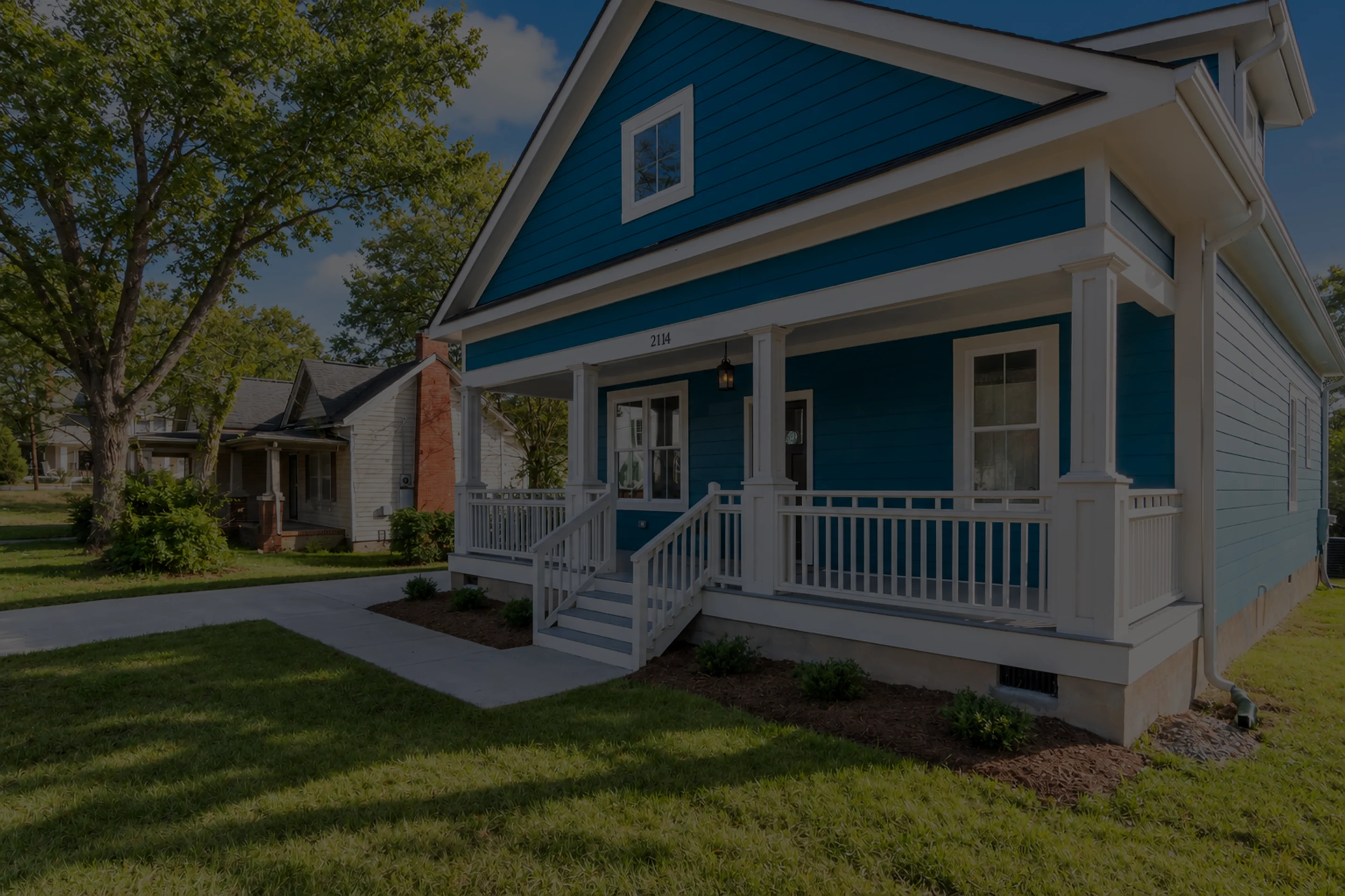 American home with modern replacement windows and updated exterior